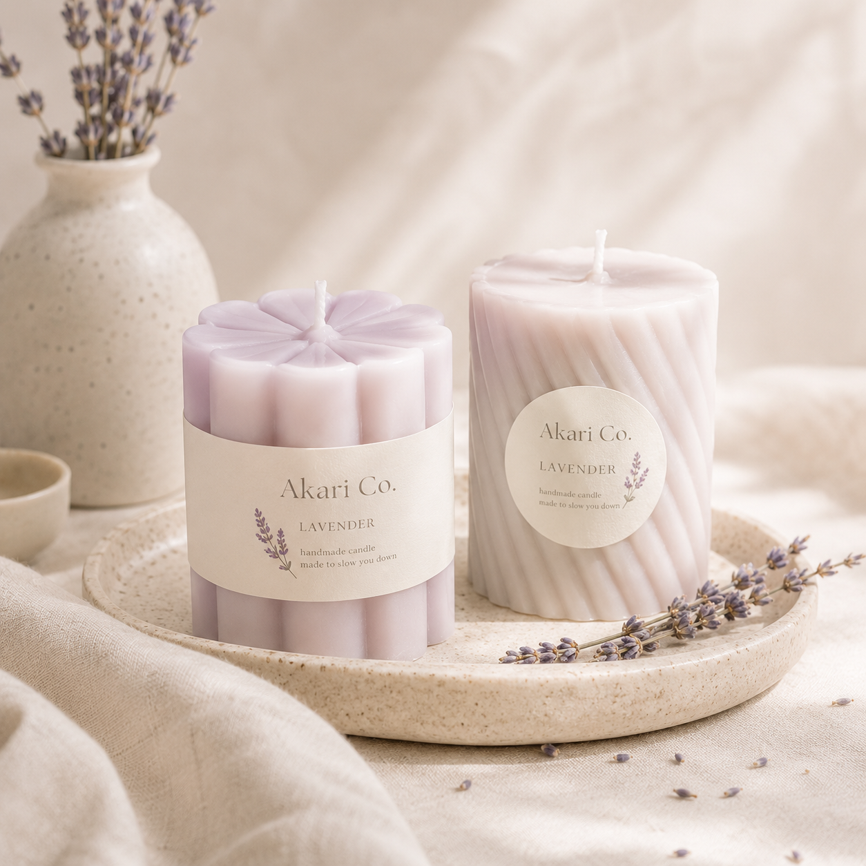 Lavender Pillar Set